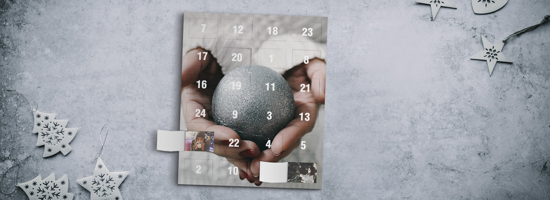 Adventskalender mit Fotos selbst gestalten