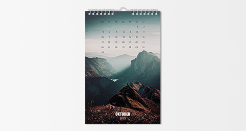 Foto-Wandkalender im Format 50x75 mit Lieblingsfotos gestalten