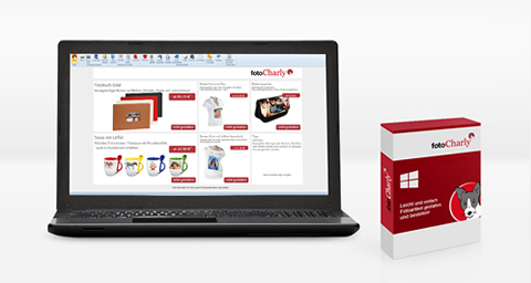 Fotoprodukte gestalten mit der kostenlosen Bestellsoftware von fotoCharly