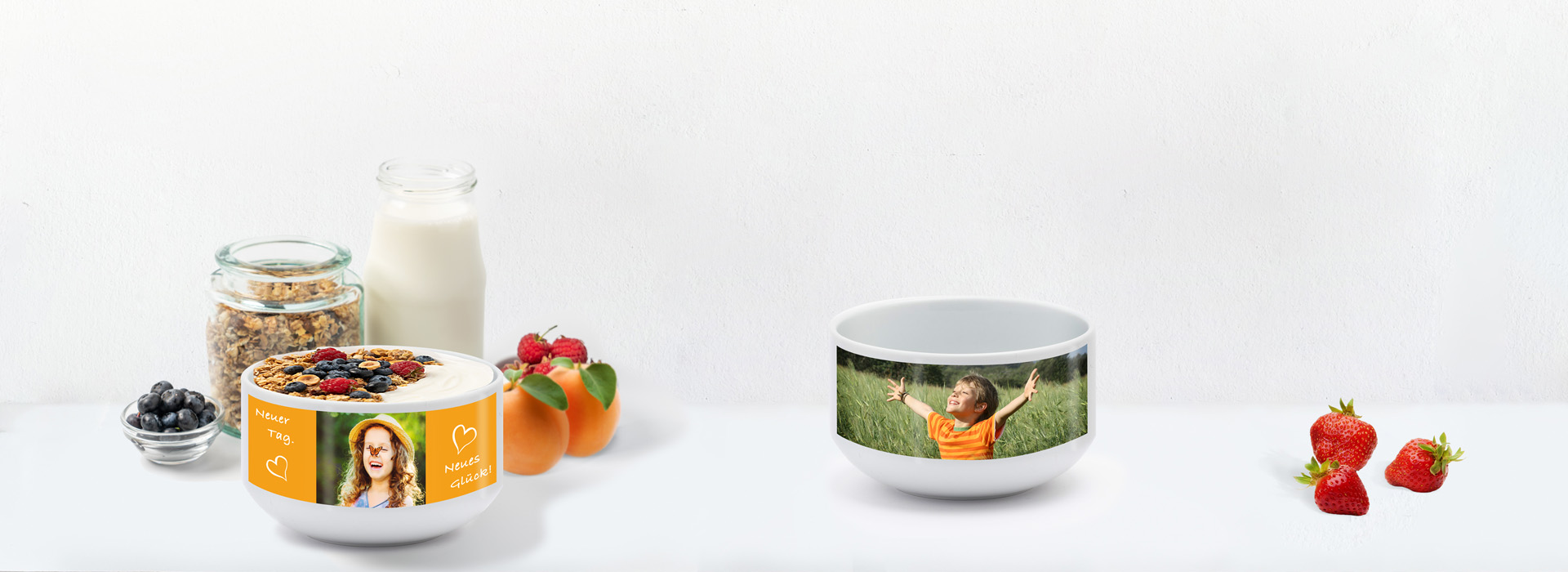 Für Kinder und Frühstücksfans - Müslischale mit
Lieblingsfoto selbst gestalten