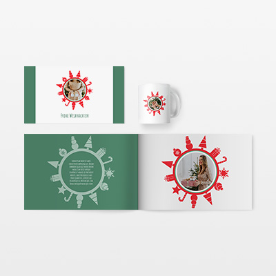Kostenlose Weihnachtsvorlagen für Grußkarten, Fotobuch und Fotogeschenke