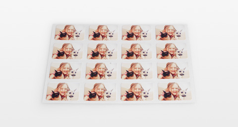 Mini-Sticker mit Ihrem Lieblingsfoto